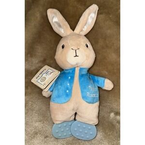 New Kids Preferred  Cuddle Pal Peter Rabbit Teether Rattle Toy Crinkle Ears Chew